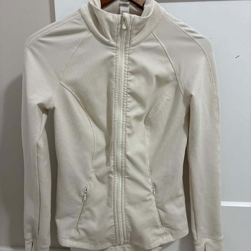 White Activewear Zipup